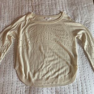 White sweater with cutout detail size S